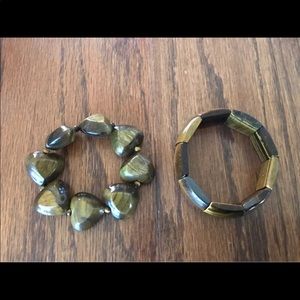 Two Tigereye Chunky Stretch Bracelets